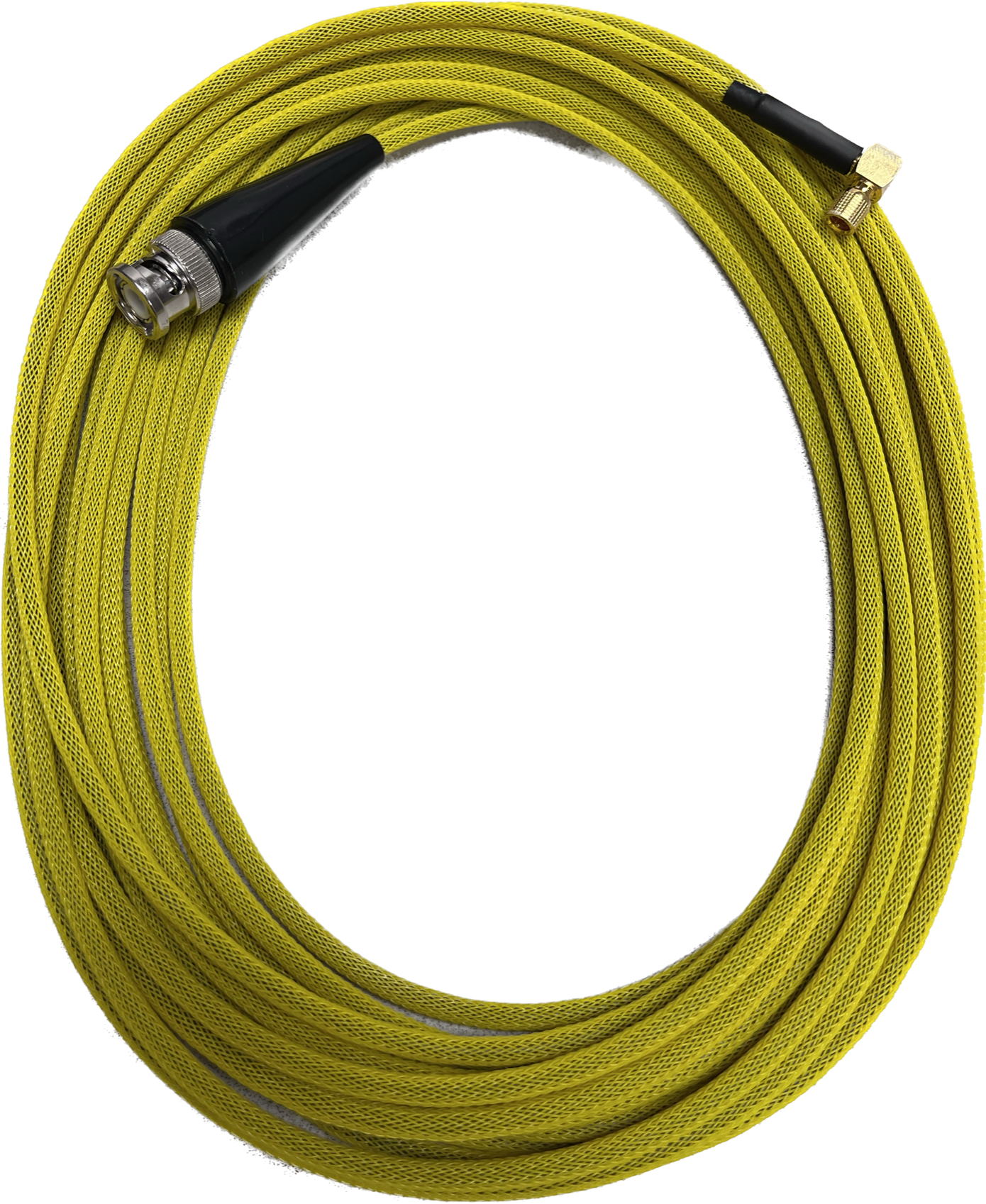 Berg Flame Yellow BNC to Right Angle MD, RG-174 50'ft (Feet) Ultrasonic Cable